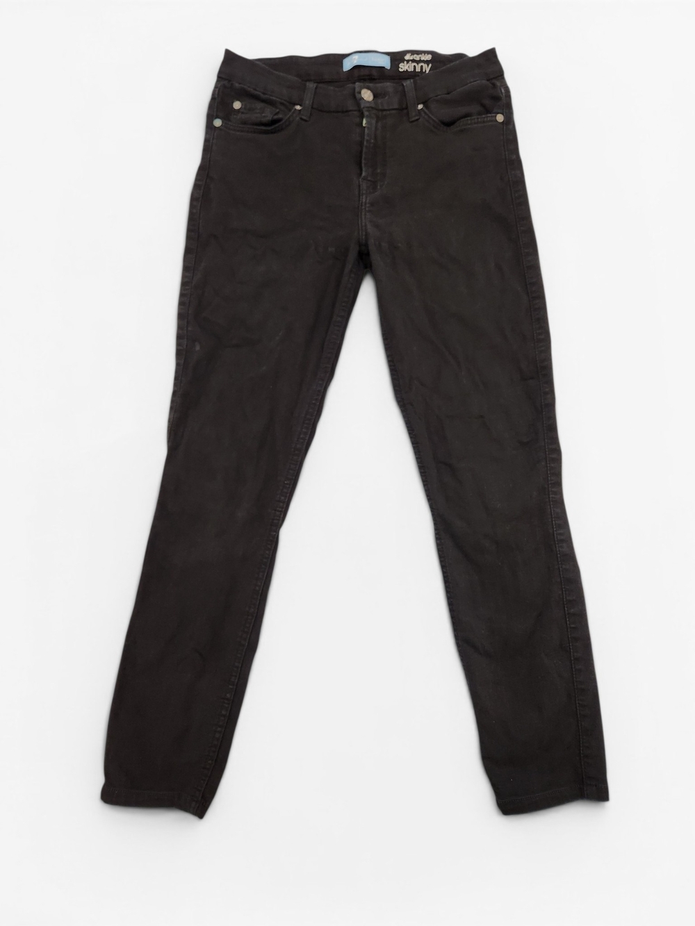 7 For All Mankind Black Denim Skinny Ankle Jeans Size 28